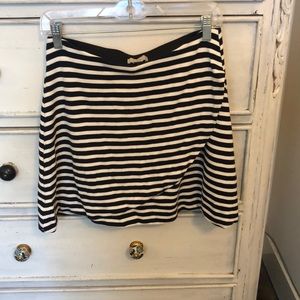 Navy and white striped mini skirt!